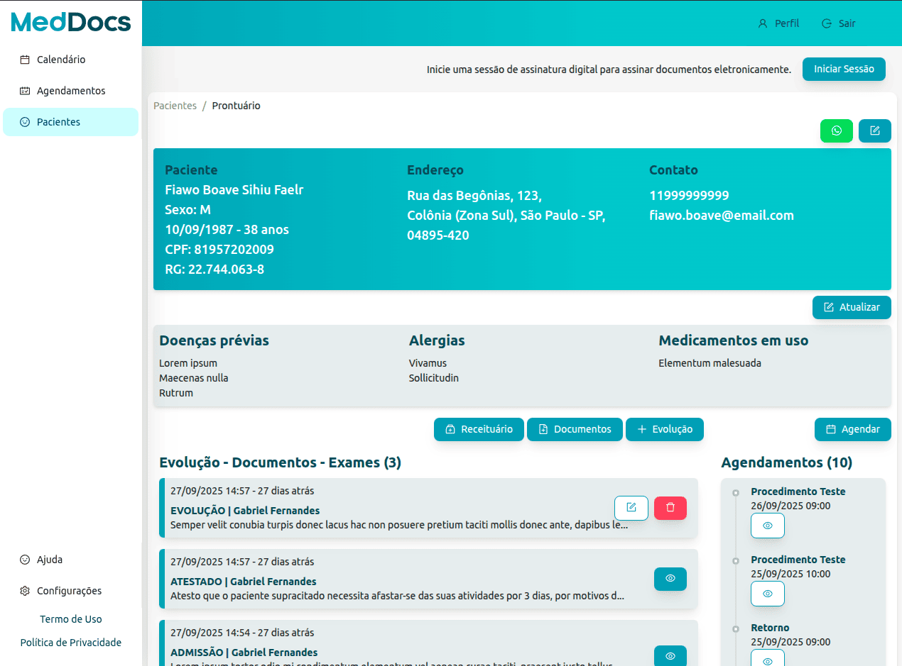 Prontuário Eletrônico